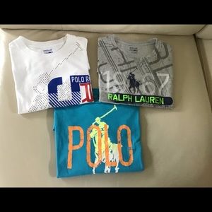 Set of 3 Ralph Lauren Boys T-Shirts, Size L